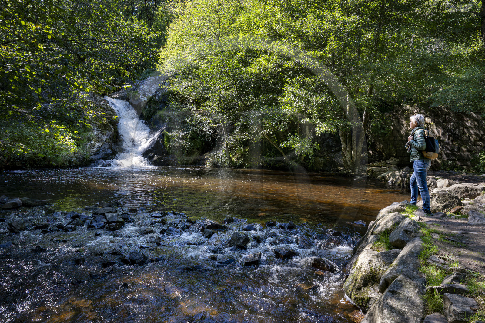 France, Nièvre (58), Parc naturel régional du Morvan, Gouloux, le Saut de Gouloux et la rivière du Caillot