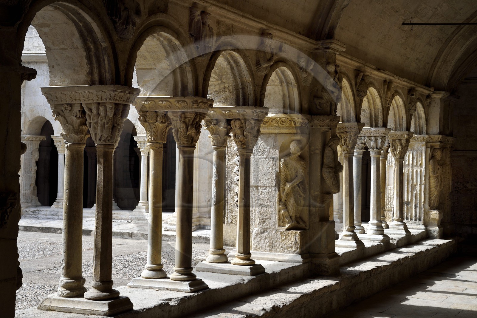 France, Bouches du Rhone, Arles, St Trophime Church listed as World Heritage by UNESCO, the cloister