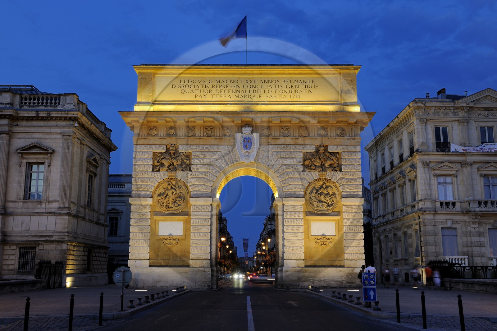 France, Herault, Montpellier, Porte du Peyrou, triomphal arch