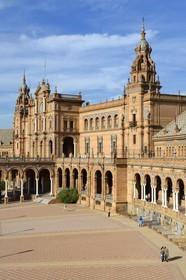 Espagne, Andalousie, Séville, Parque de Maria Luisa, Plaza de Espana (Place d' Espagne) construite pour l'Exposition ibéro-américaine de 1929