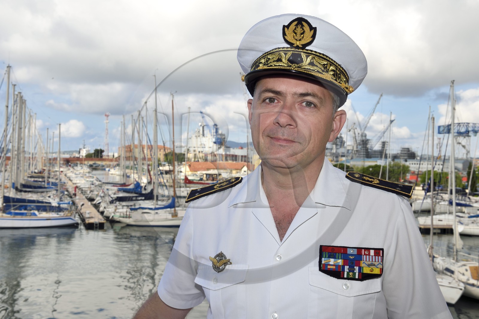 France, Var (83), Toulon, la base navale (Arsenal), préfecture maritime de la Méditerranée, l’amiral Vandier, commandant de la base de Défense de Toulon