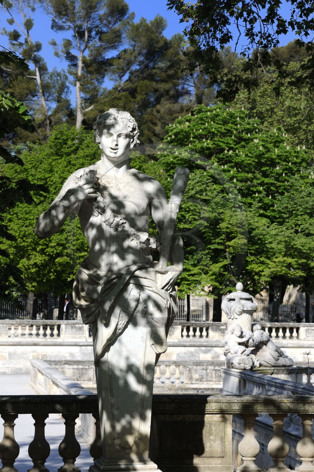 France, Gard, Nimes,  the Jardins de la Fontaine (fountain gardens)