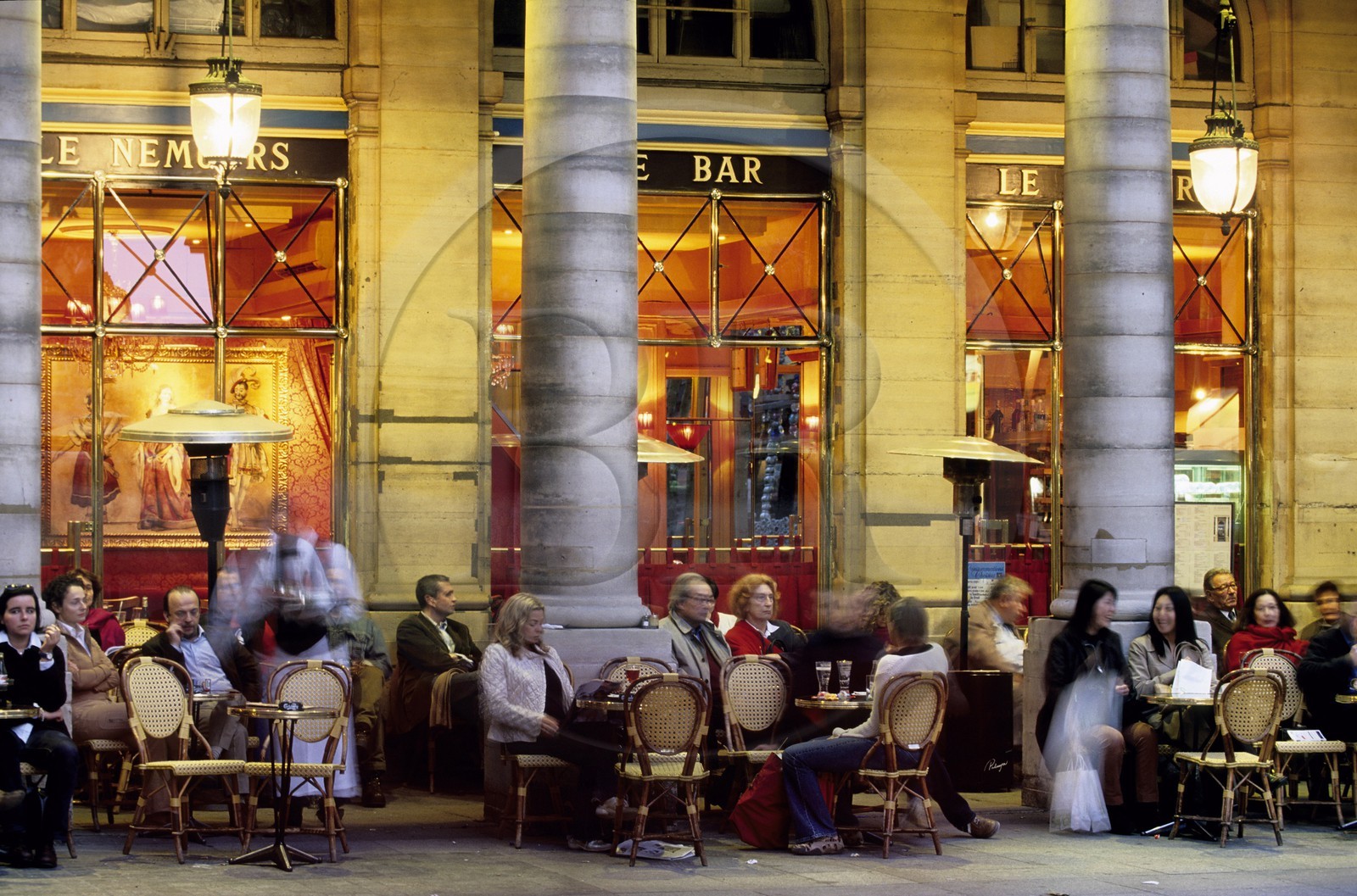France, Paris, Le Nemours cafe, Palais Royal square