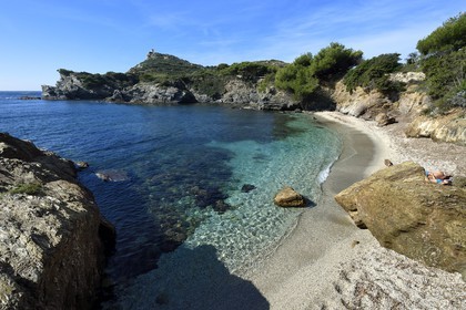 France, Var (83), Ile des Embiez, plages Coucoussa