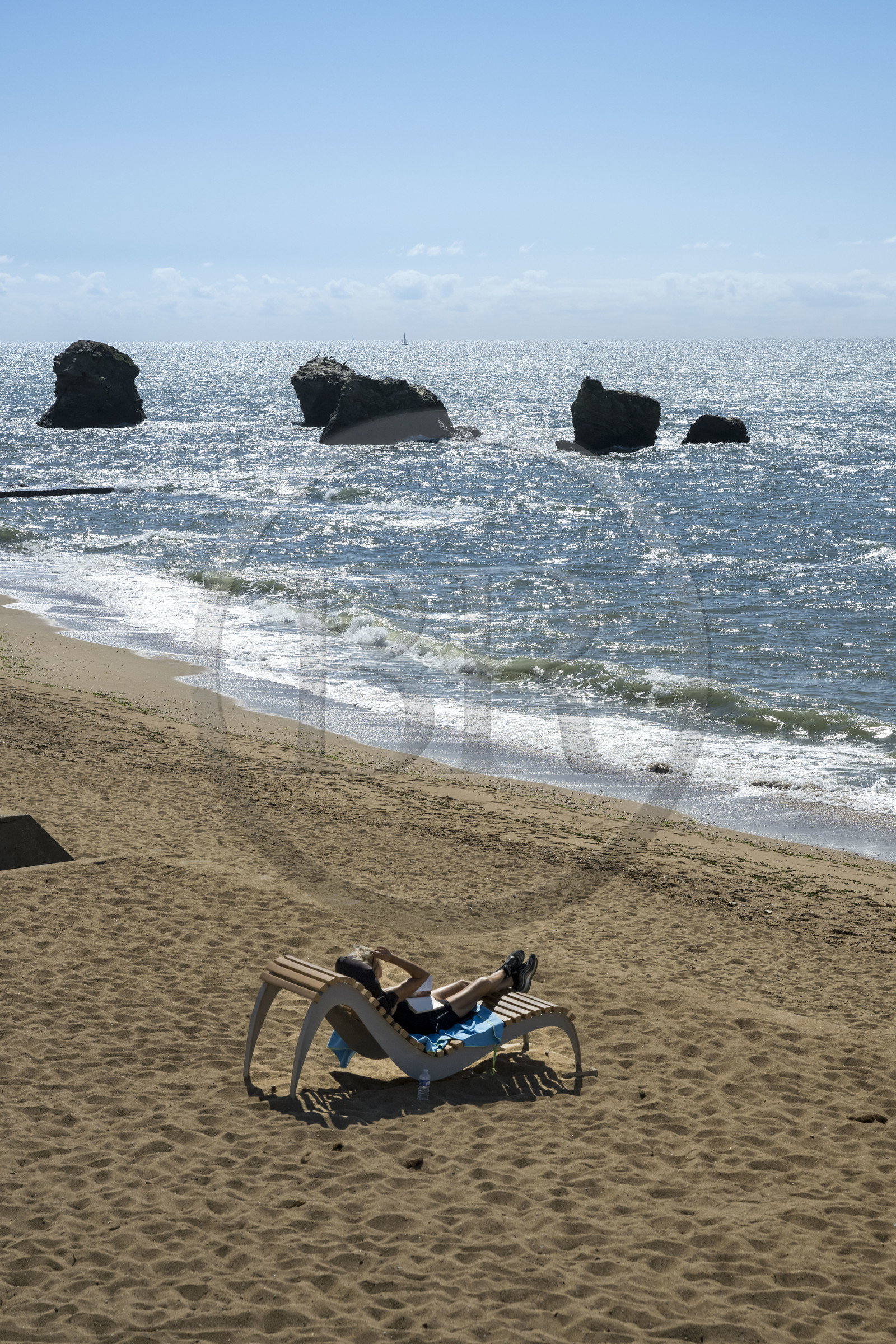 France, Vendée (85), Saint-Hilaire-de-Riez, plage des Cinq Pineaux