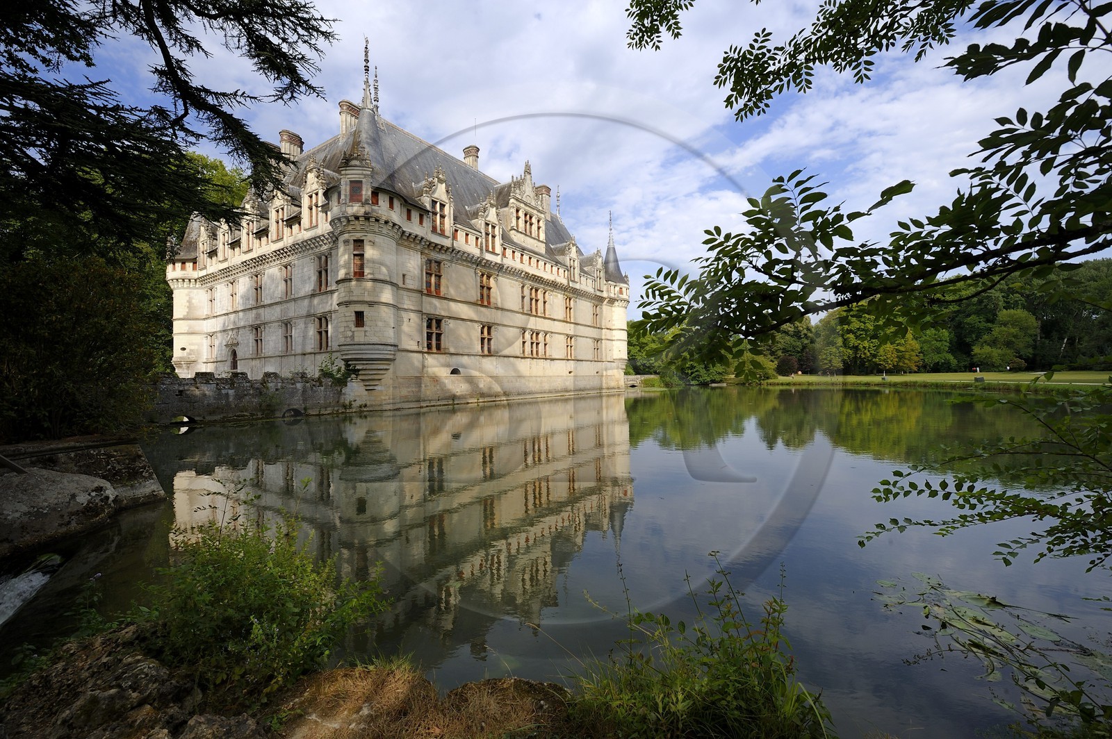 France, Indre-et-Loire (37), Vallée de la Loire classée Patrimoine Mondial de l' UNESCO, château d' Azay-le-Rideau