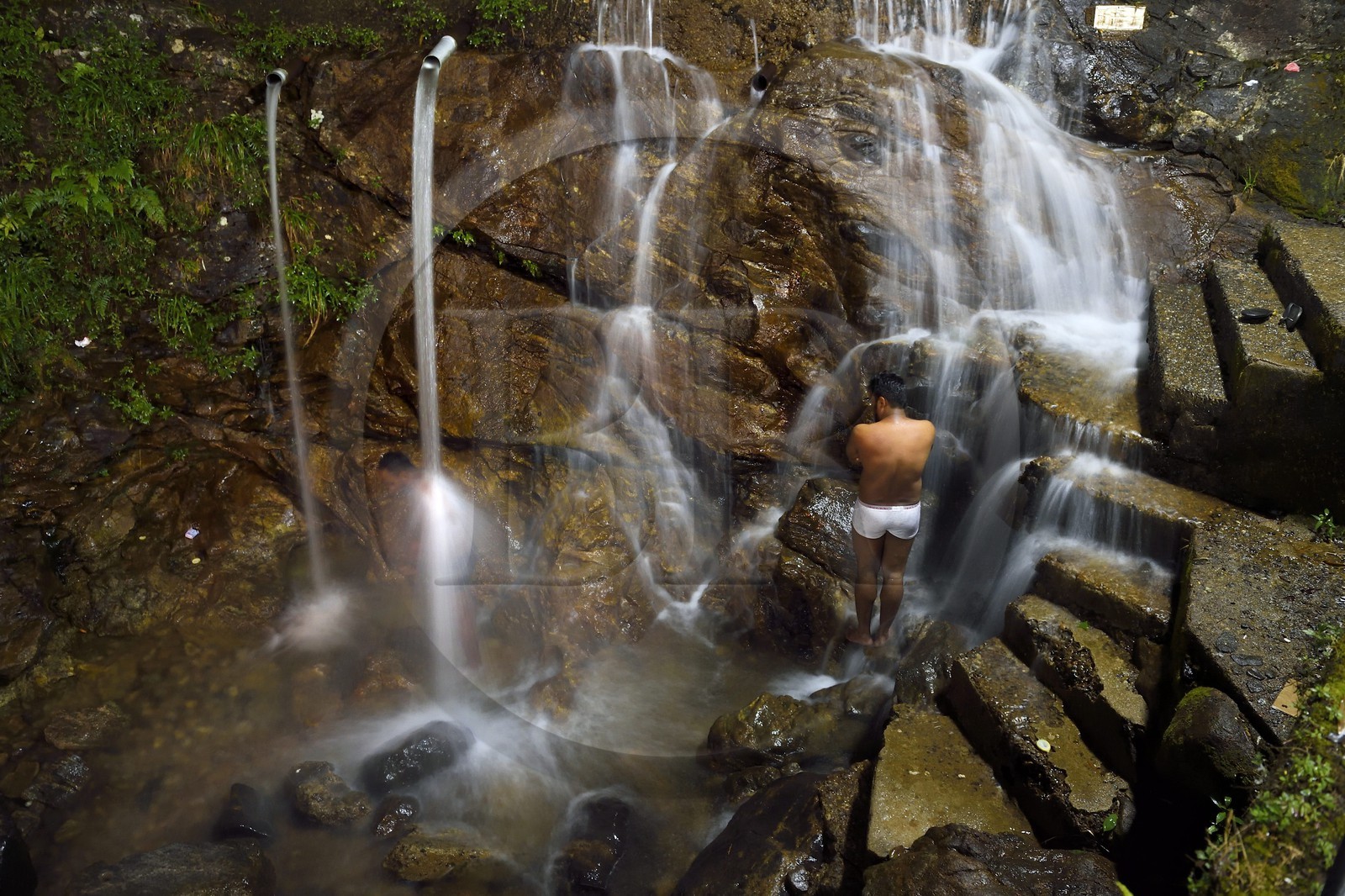 Sri Lanka, center province, Dalhousie, cascade on the pilgrims path climbing to Adam's Peak