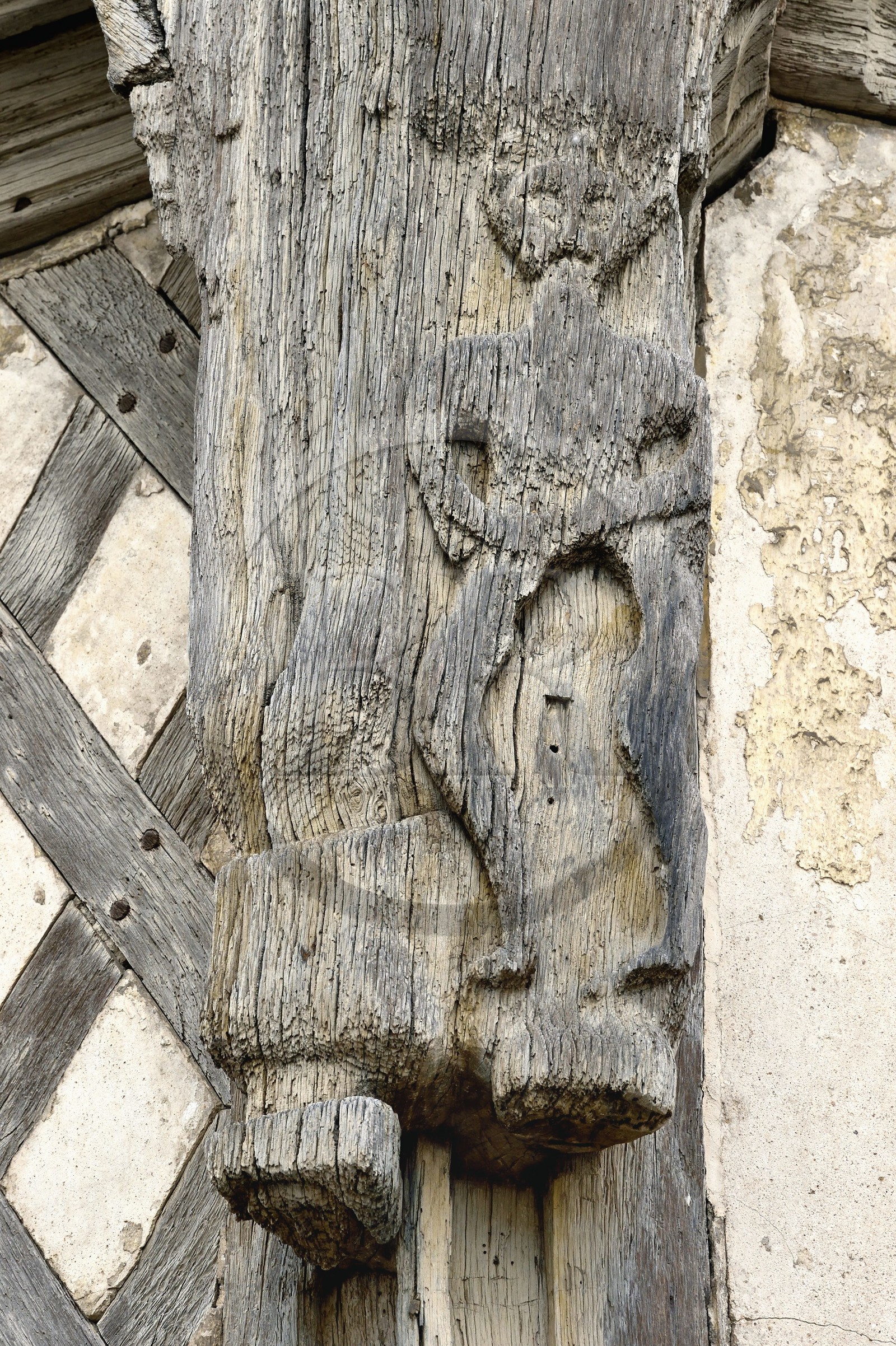 France, Charente (16), Cognac, la plus ancienne maison du quartier médiéval du vieux Cognac, maison de la Lieutenance du XV siècle, son nom est dû à Pierre Lacombe, lieutenant général de la Sénéchaussée de Cognac qui l'habitat de 1603 à 1624