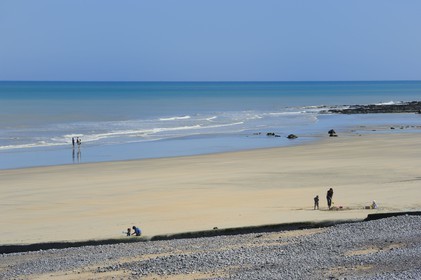 France, Seine-Maritime (76), la plage de Veules-les-Roses