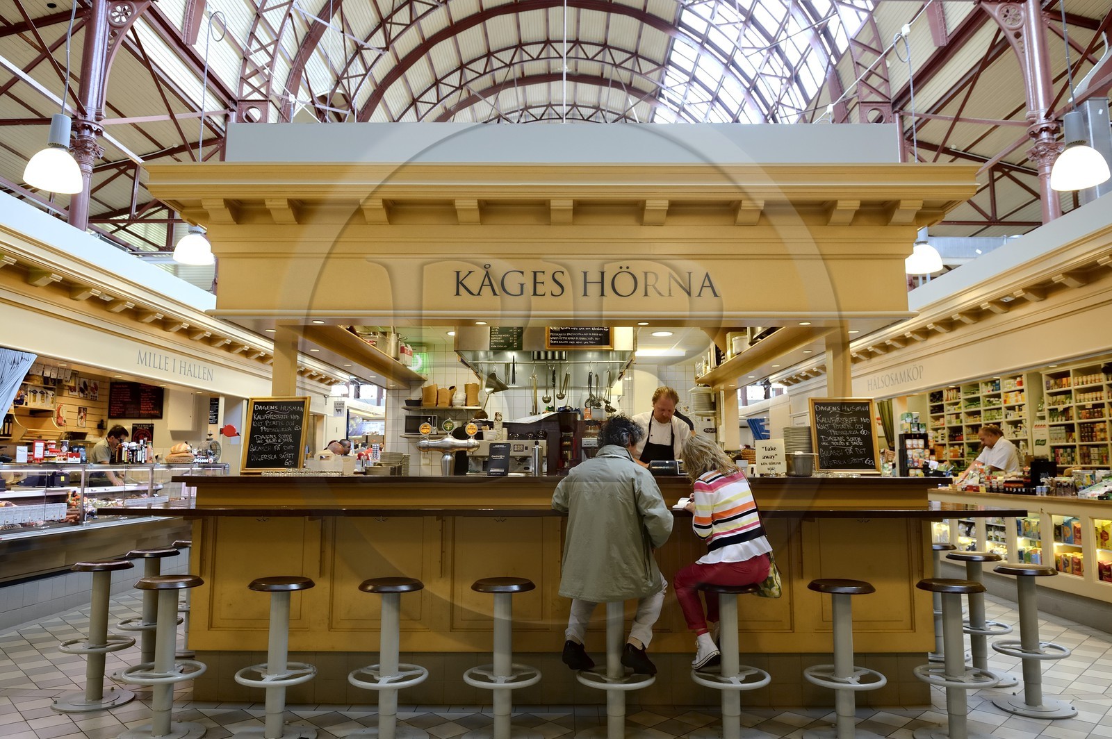 Suède, Västra Götaland, Göteborg (Gothenburg), les halles couvertes principales Saluhallen