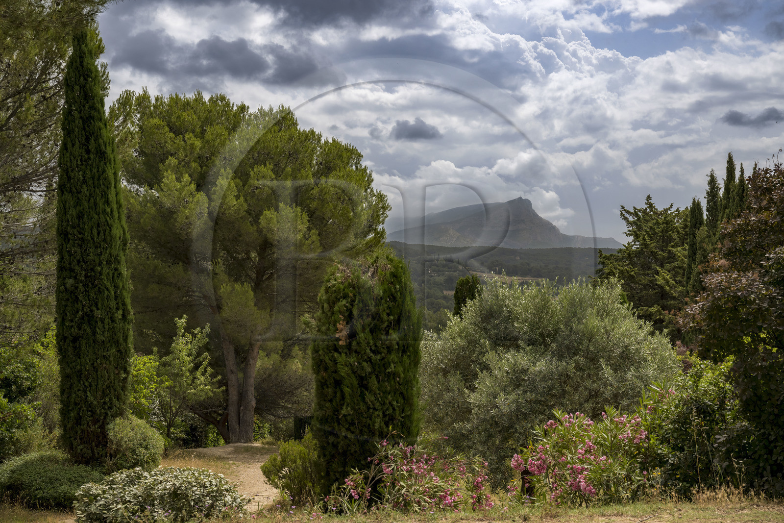 France, Bouches-du-Rhône (13), Aix en Provence, le terrain des Peintres, les tableaux les plus célèbres de Paul Cezanne ont été peints depuis ce panorama sur la montagne Sainte-Victoire, situé chemin de la Marguerite sur la colline des Lauves