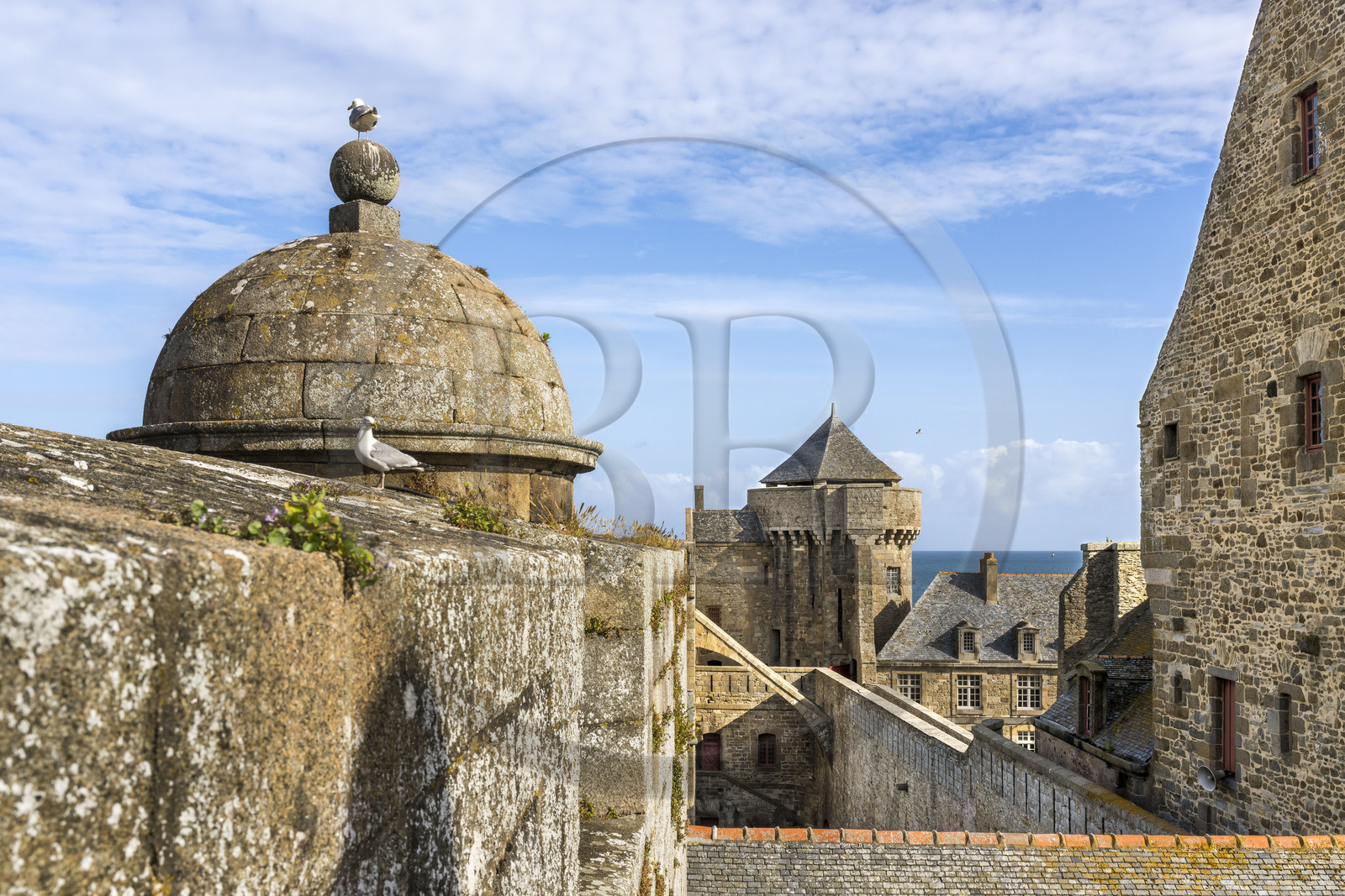 France, Ille-et-Vilaine (35), Côte d'Emeraude, Saint-Malo, le chateau de Saint-Malo (XVème siècle) abrite l'Hotel de Ville ainsi que le Musée d'Histoire de la Ville et du Pays Malouin