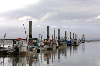 France, Charente-Maritime (17), Ile d'Oléron, le chenal d'Ors, port ostréicole