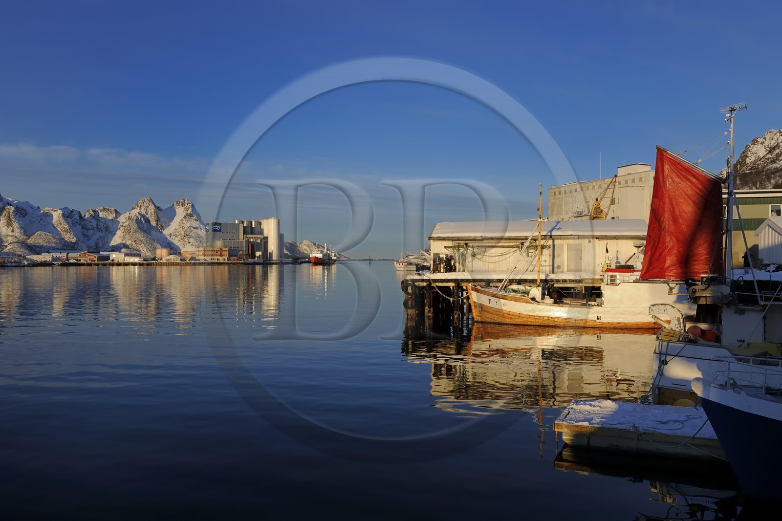 Norvège, Nordland, iles des Westeralen, port de Myre