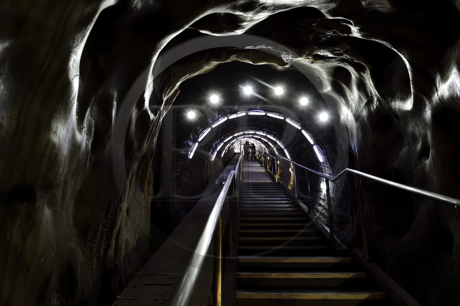 Romania, Transylvania, Cluj region, Turda, former Turda salt mine whose exploitation began in Roman times transformed into a leisure center and health, access stairs