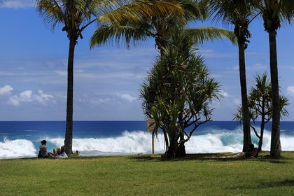 France, île de la Réunion, la côte sud, plage de Grand-Anse