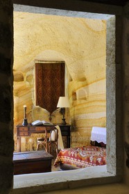 Turquie, Anatolie Centrale, province de Nevsehir, Cappadoce classée Patrimoine Mondial de l'UNESCO, Ürgüp, hôtel de luxe Yunak Evleri dans les anciennes maisons troglodytiques