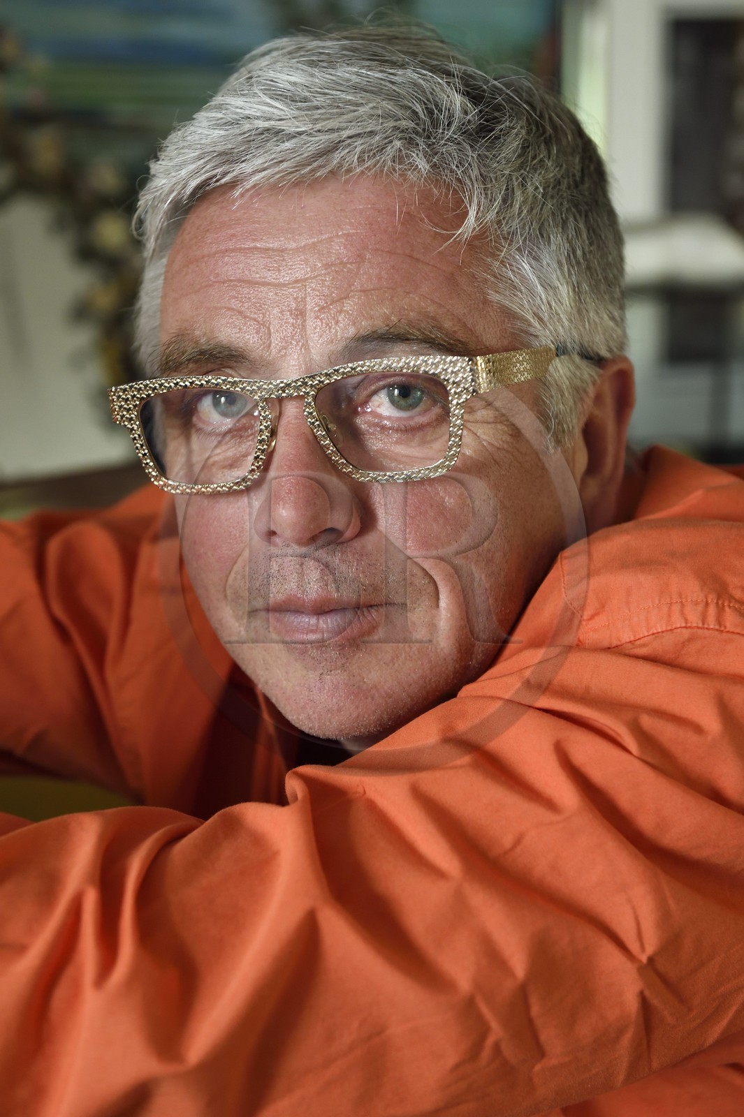 France, Finistère (29), Lannilis, Prat Ar Coum, l'artiste peintre Loic Madec