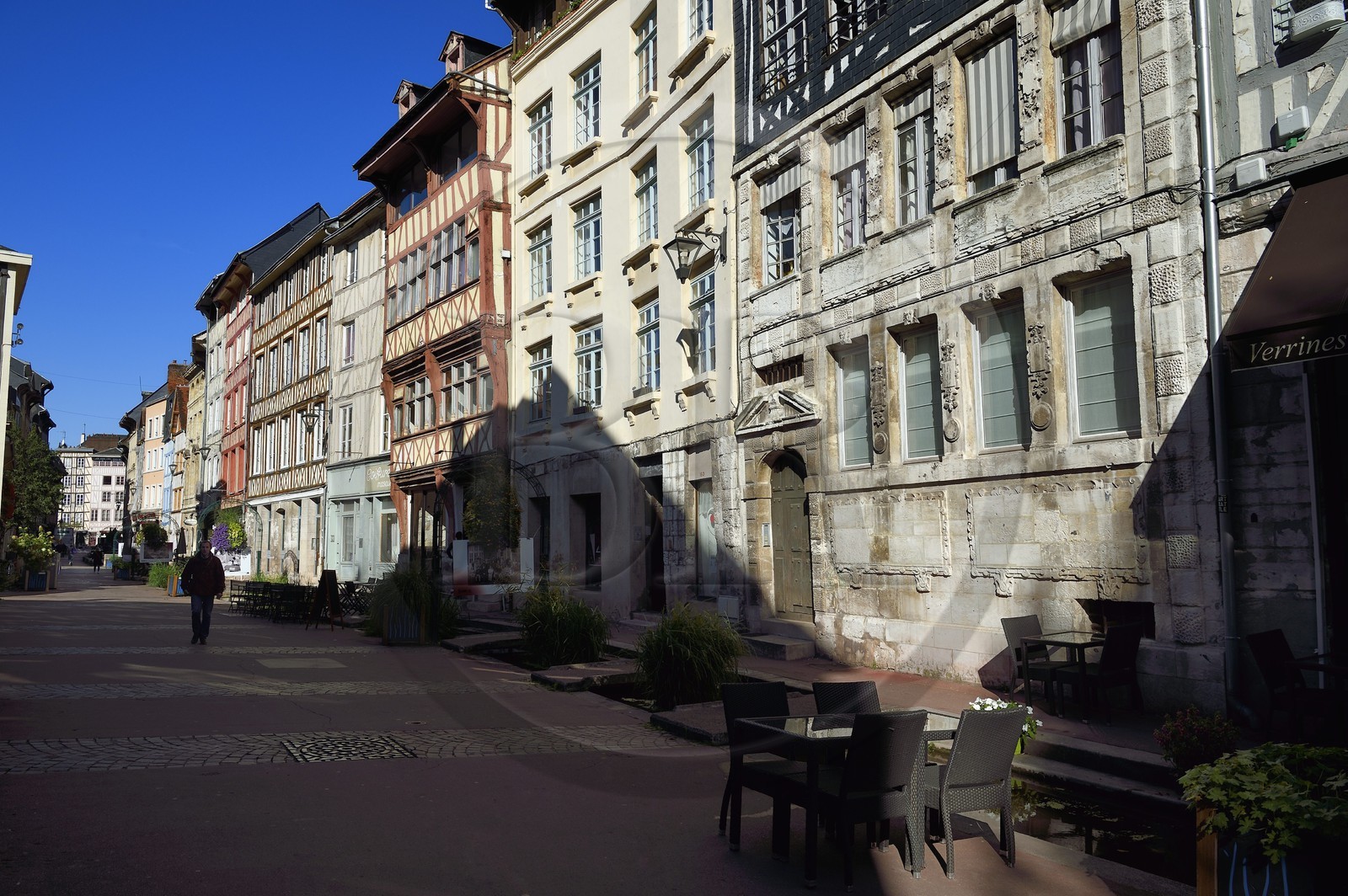 France, Seine-Maritime, Rouen, rue Eau-de-Robec, master-clothier house of the beginning of the 17th century at number 158