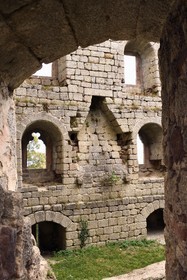 France, Bas-Rhin (67), Route des vins d'Alsace, Andlau, le chateau d'Andlau (Haut-Andlau)