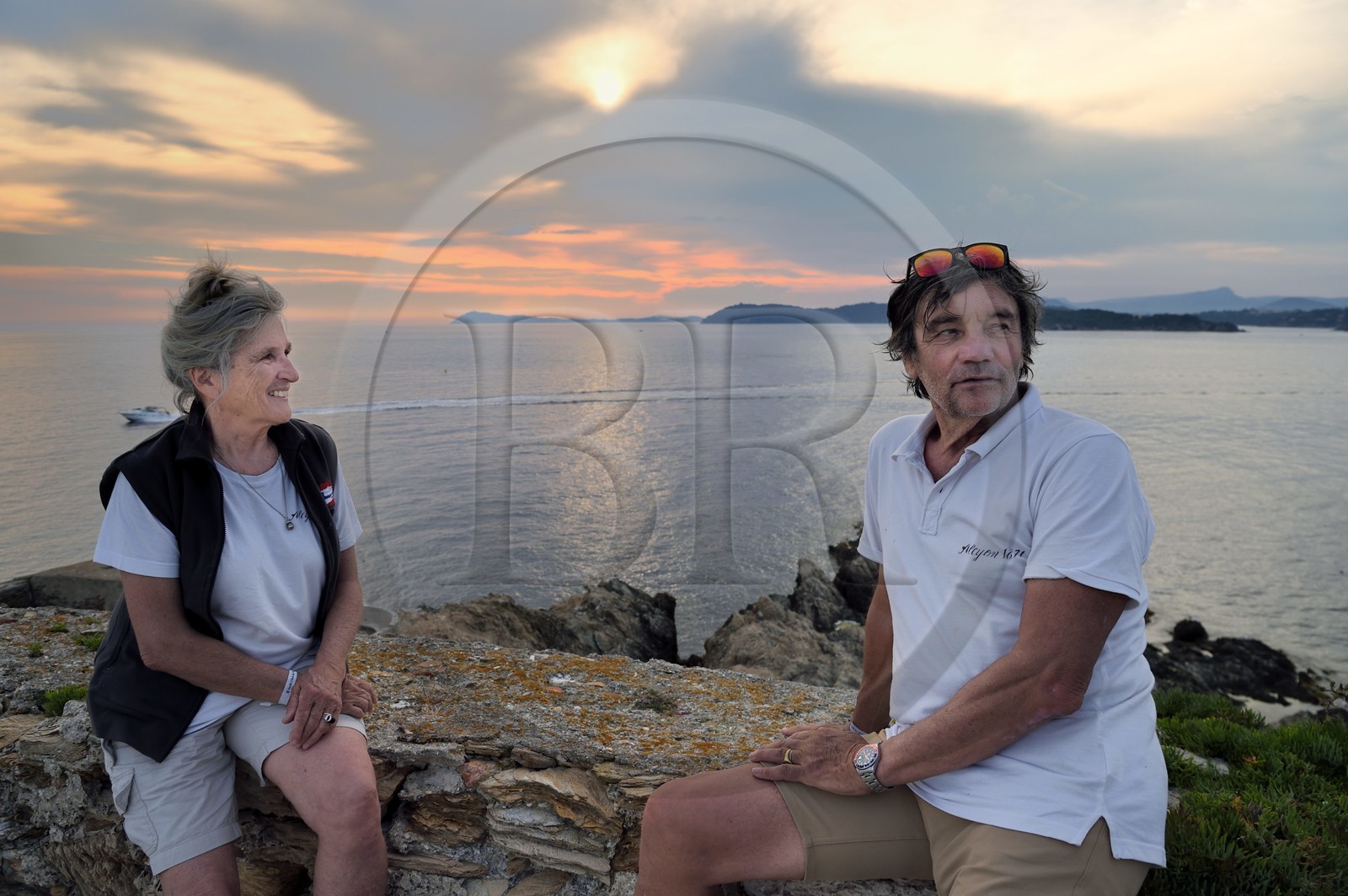 France, Var, Iles d'Hyeres, Parc National de Port Cros (National park of Port Cros), Porquerolles island, Edith and Marc Frilet who rehabilitate the Fort du Petit Langoustier dating from the 17th century as a model of sustainable development