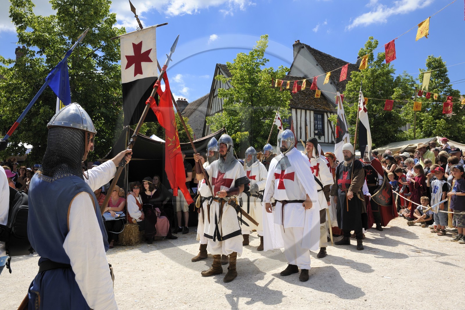 France, Seine et Marne (77), Les Médiévales de Provins, ville classée Patrimoine Mondial de l'UNESCO, place du Châtel