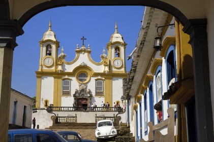 Brésil, Etat du Minas Gerais, Tirandentes, Matriz de Santo Antonio, église Saint-Antoine (Route de l'or, Estrada Real)
