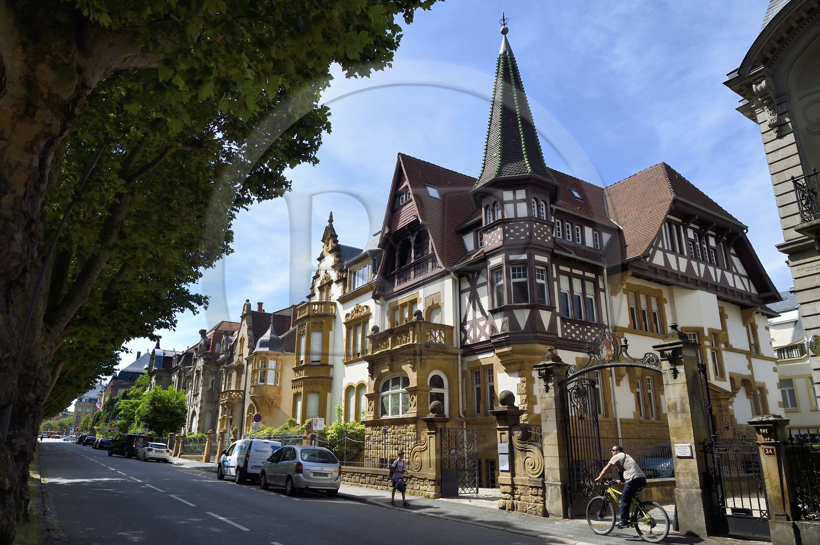 France, Moselle, Metz, Imperial district, Jugendstil villa of Madame Widow Salomon also called House Heler on 20-22 Avenue Foch