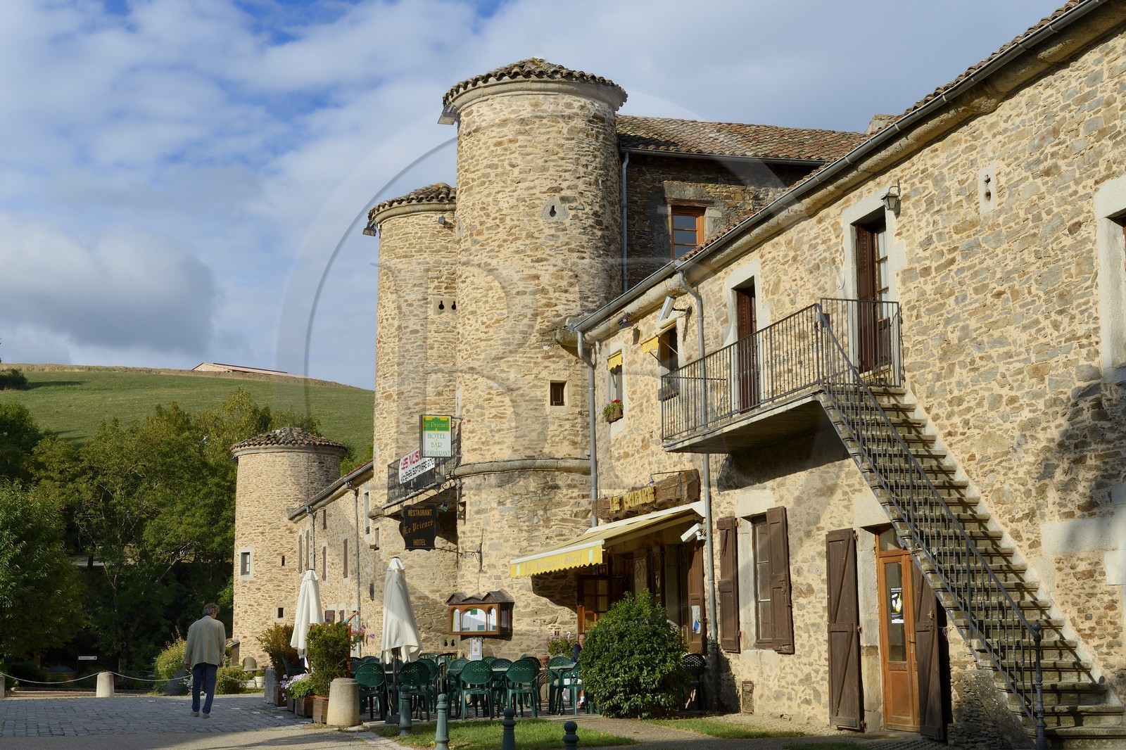 France, Loire, Parc Naturel Regional du Pilat (Natural Regional Park of Pilat), Sainte Croix en Jarez, labelled Les Plus Beaux Villages de France (The Most Beautiful Villages of France), the former Carthusian monastery, the fortified front door of the 16th century