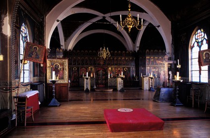 France, Paris 19ème (75), église orthodoxe russe Saint Serge rue de Crimée