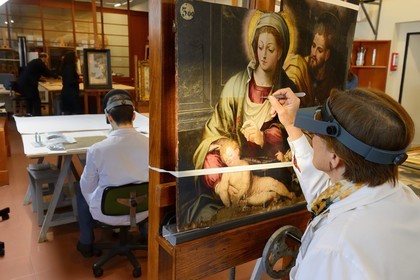 Spain, Andalusia, Seville, Museum of Fine Arts, restoration workshop