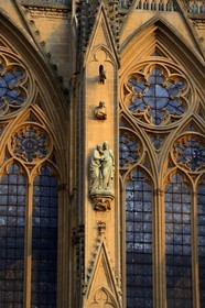 France, Moselle (57), Metz, la cathédrale Saint-Etienne en pierre de Jaumont