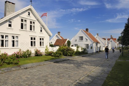 Norvège, Rogaland, Stavanger, maison en bois de la vieille ville