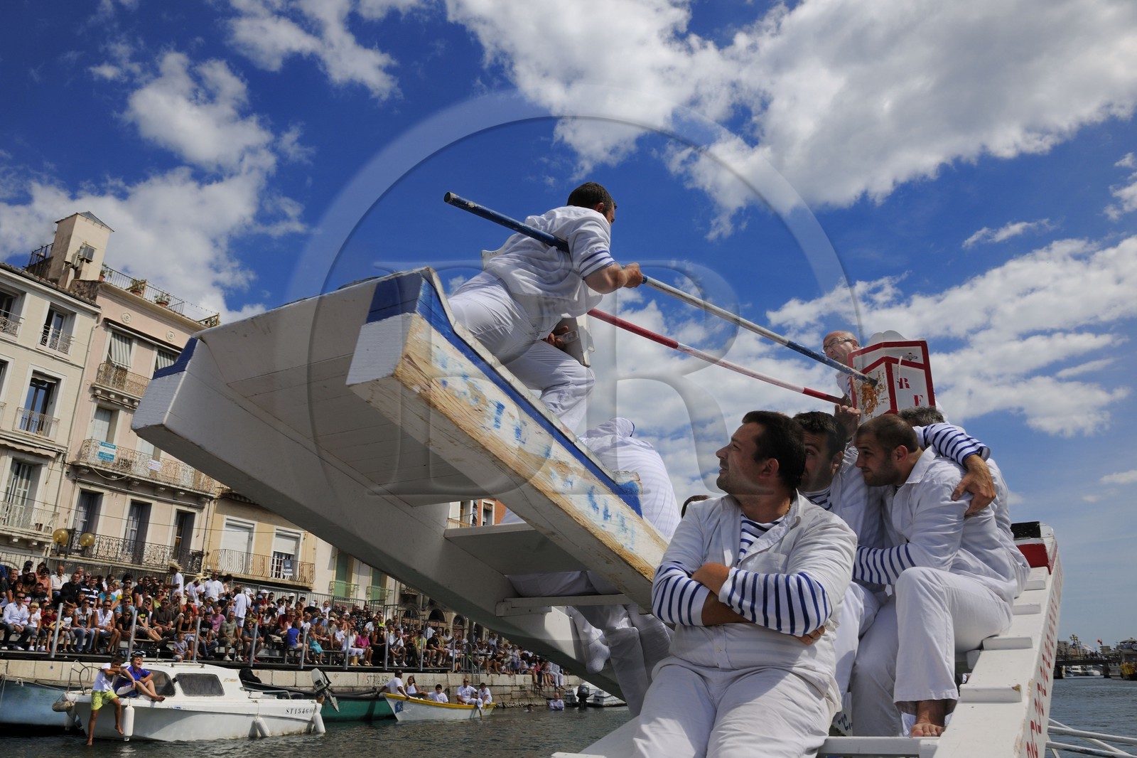France, Hérault (34), Sète, canal Royal, fête de la Saint Louis, joutes sètoises