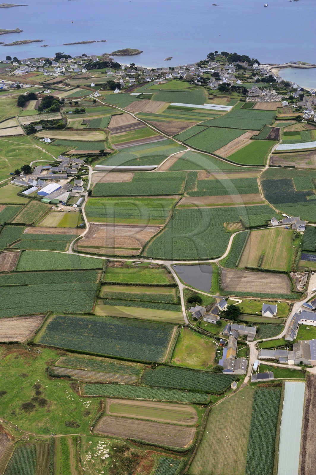 France, Finistère (29), Ile de Batz (vue aérienne)
