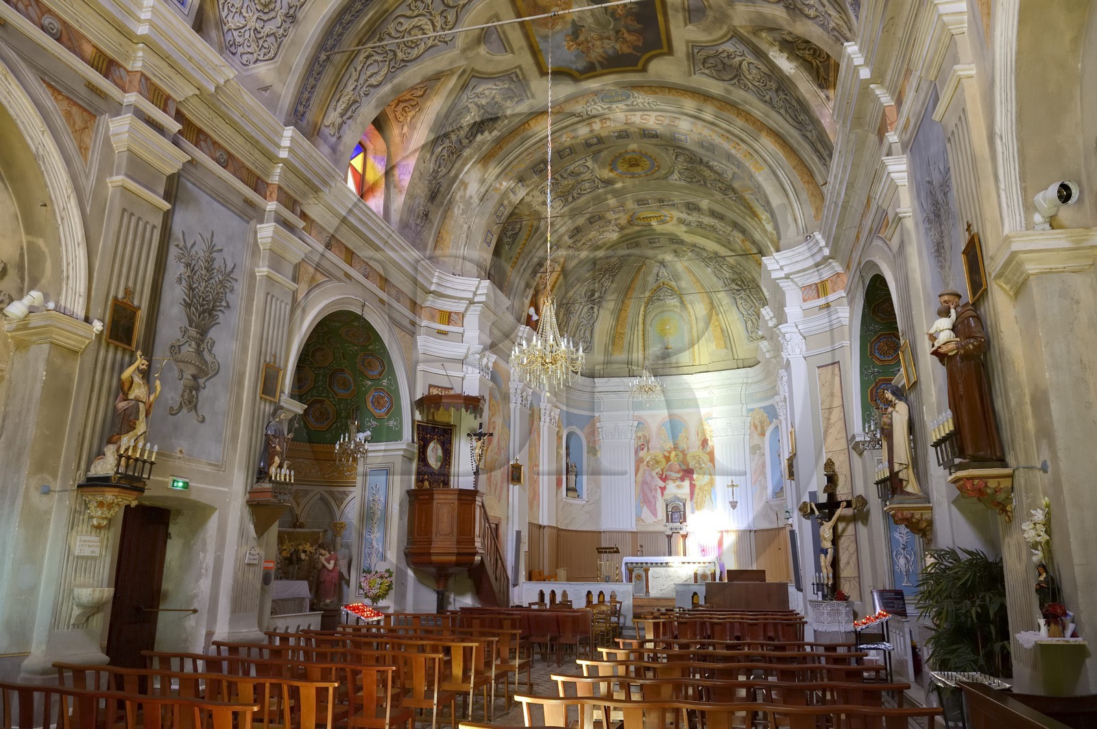 France, Corse du Sud, Cargese, catholic church (latin rite) built in the 19th century