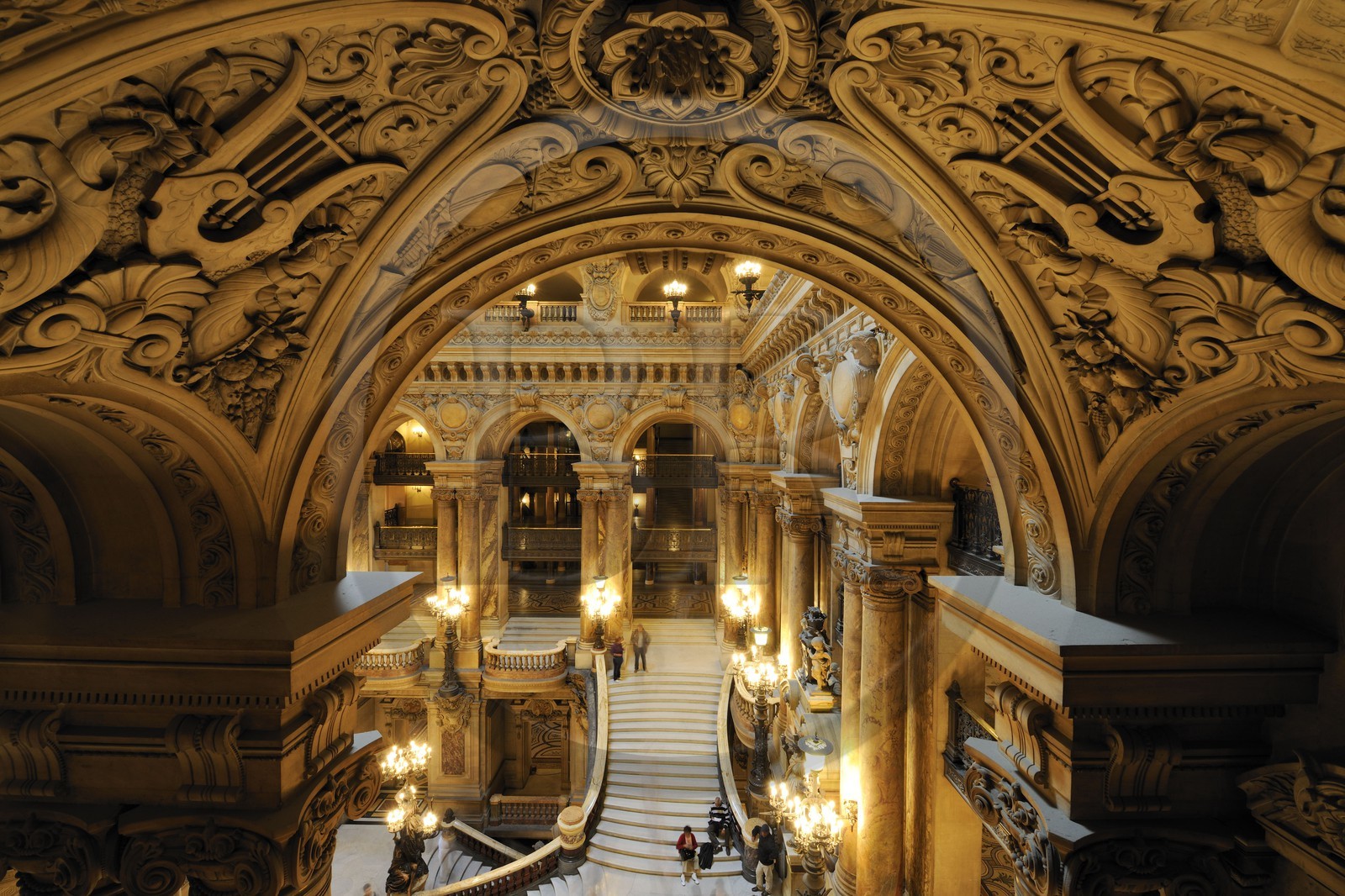 France, Paris (75), l'Opéra Garnier, le Grand Escalier