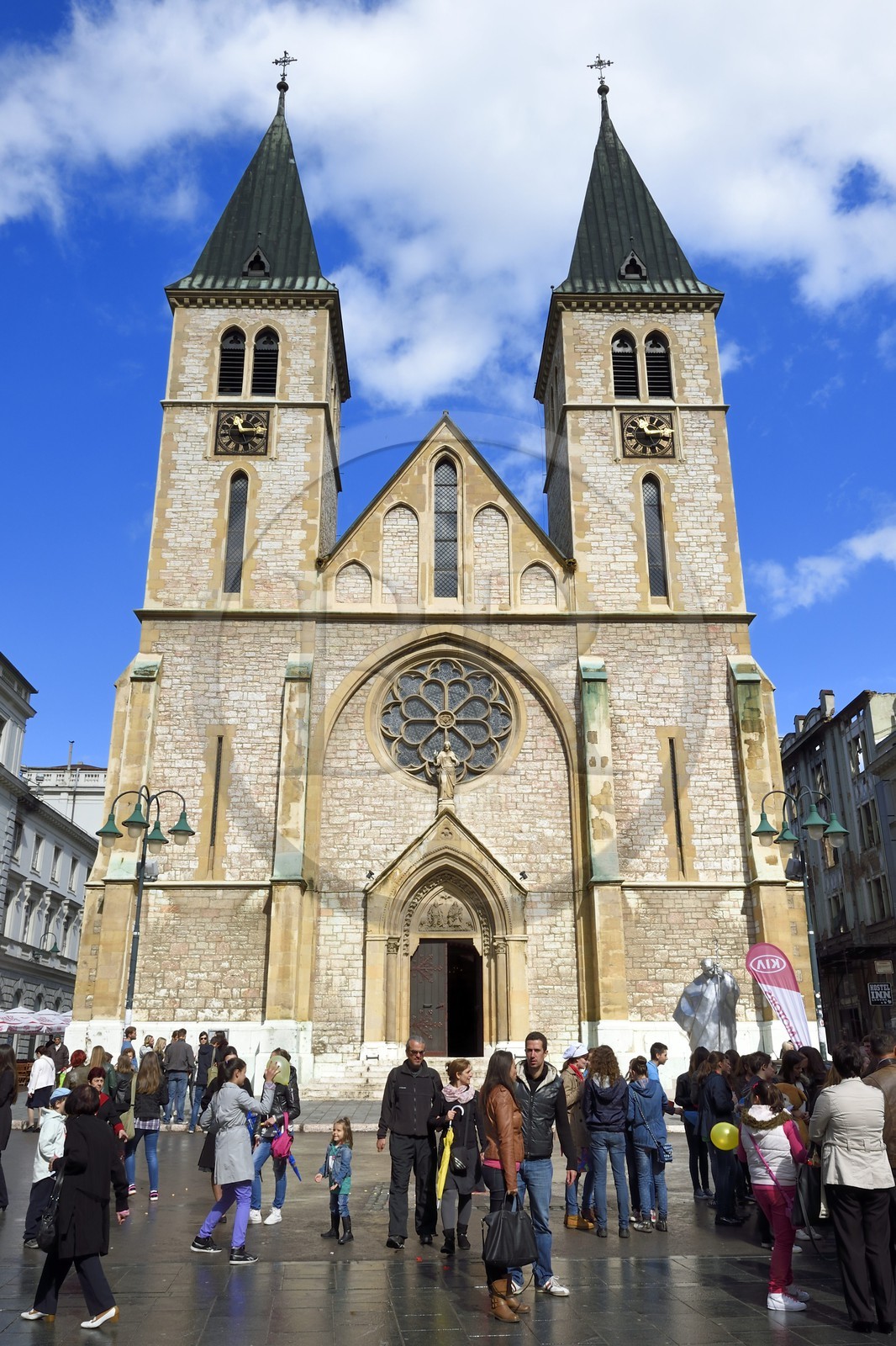 Bosnie-Herzégovine, Sarajevo, cathédrale catholique du Cœur du Jésus (Katedrala Srca Isusova)