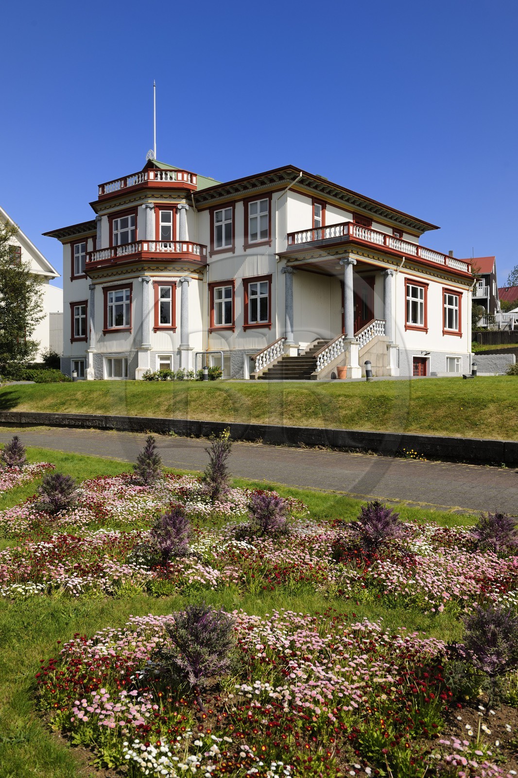 Islande, Reykjavik, musée de l'histoire de l'industrie dans une ancienne villa du parc Hallargardur au bord du lac Tjörnin