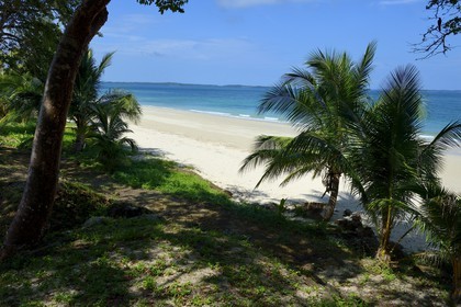 Panama, Pearl Islands, Isla Viveros, white sand beach