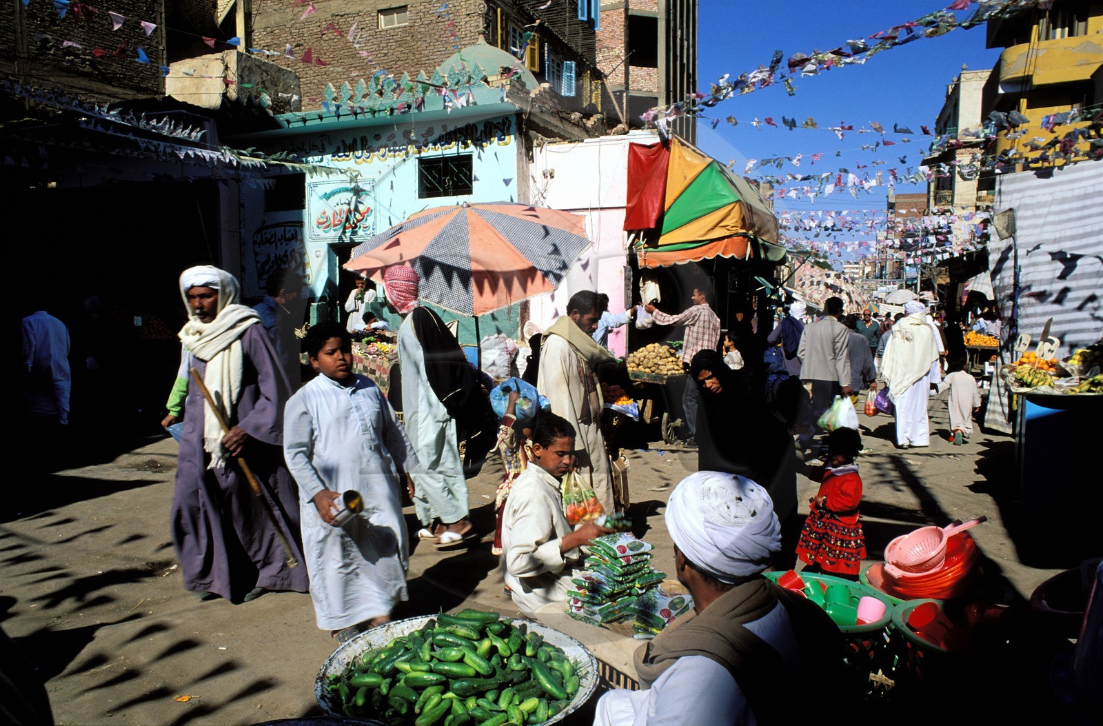 Egypt, Assouan, the very lively market (souk) in Saad Zagloul street