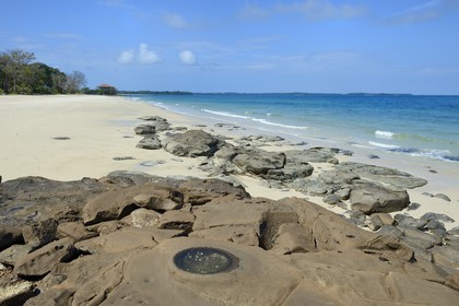 Panama, archipel des Perles, Isla Viveros, plage de sable blanc