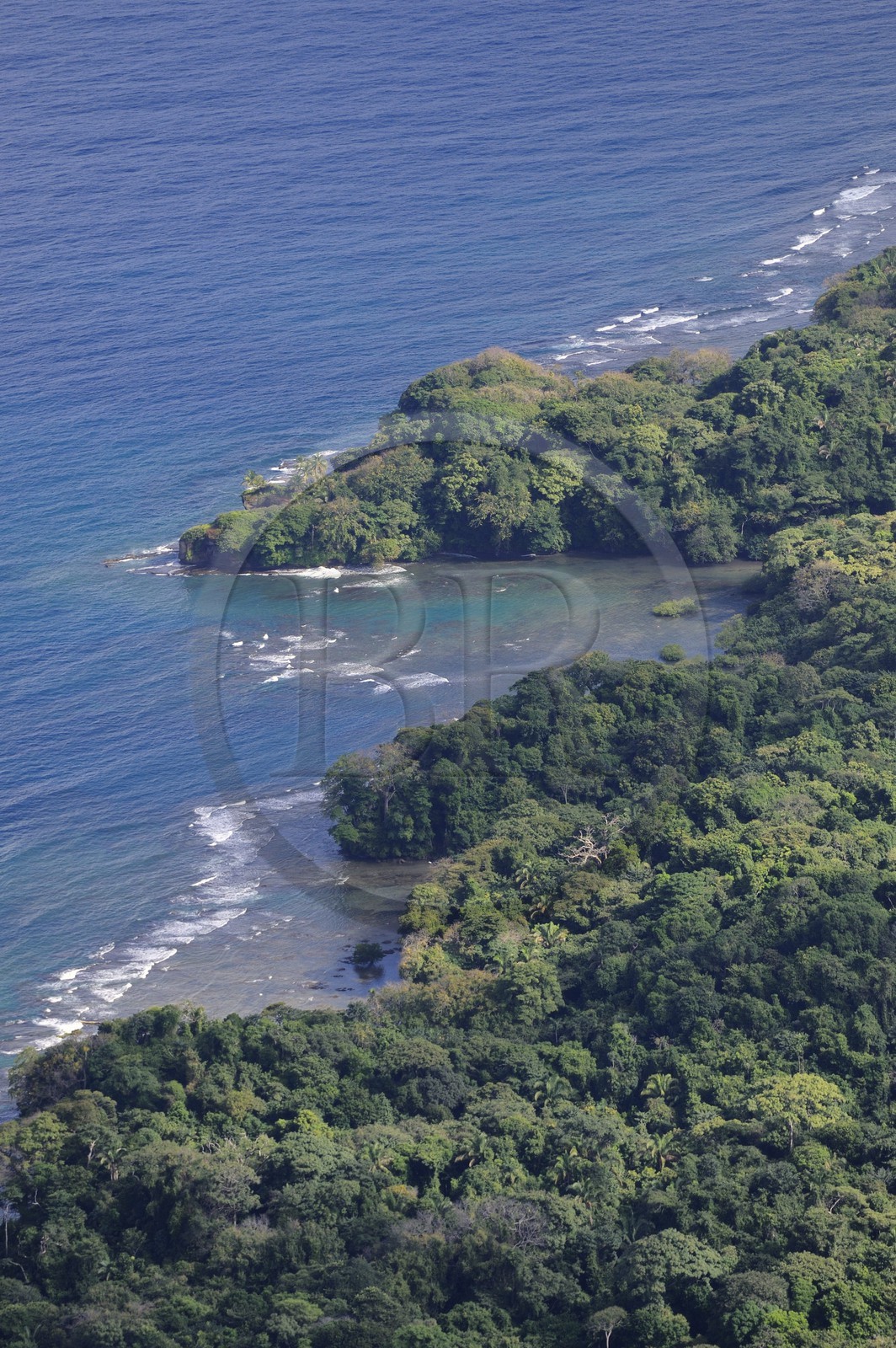 Panama, Colon Province, the Caribbean coast west of Colon (aerial view)