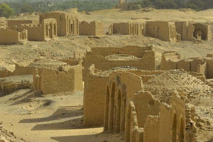 Egypte, Haute Egypte, désert libyque, oasis de Kharga, nécropole copte de Bagawat du IIe au VIIe siècle après JC