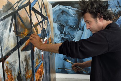 France, Val-de-Marne, Yvry-sur-Seine, Workshop of Fred Kleinberg, work for the exhibition Odyssée (Odyssey)