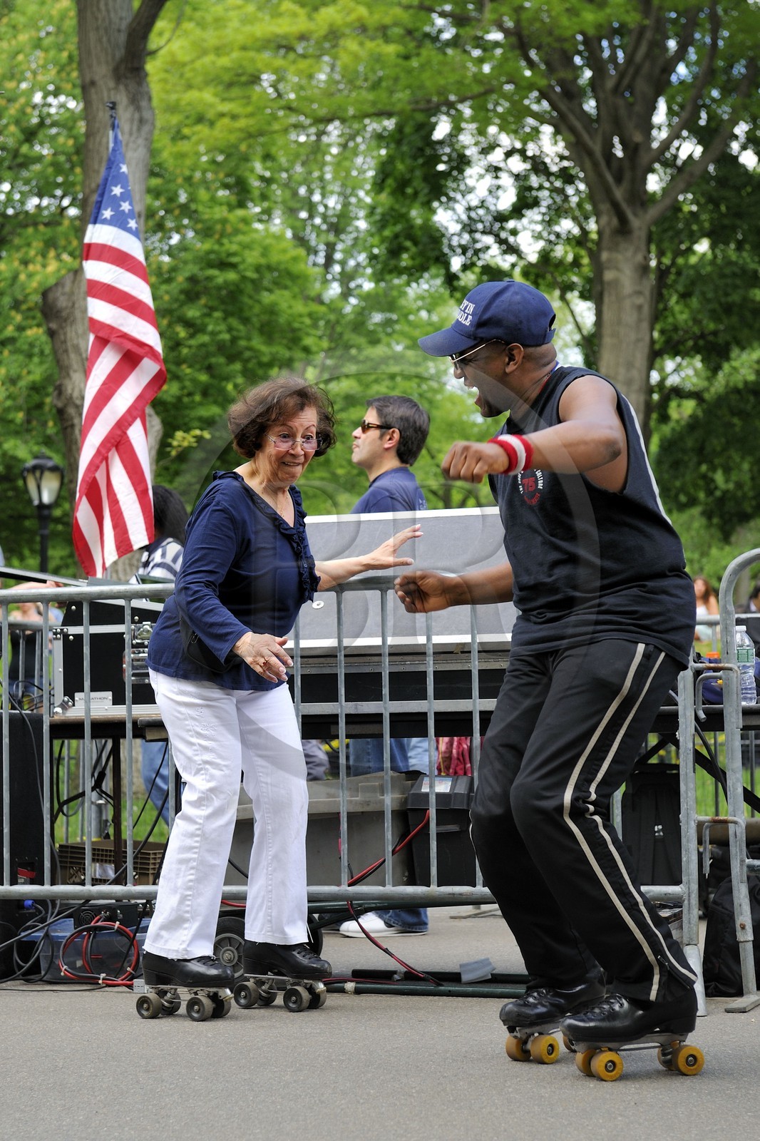 Etats-Unis, New York, Manhattan, Central Park, danse en rollers