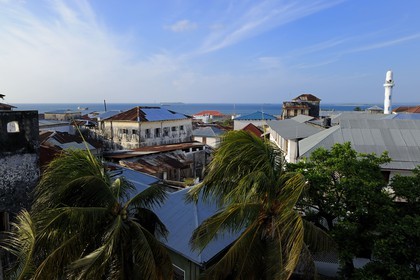 Tanzania, Zanzibar Archipelago, Unguja island (Zanzibar), Stone Town, listed as World Heritage by UNESCO, the roofs of the area of Baghani