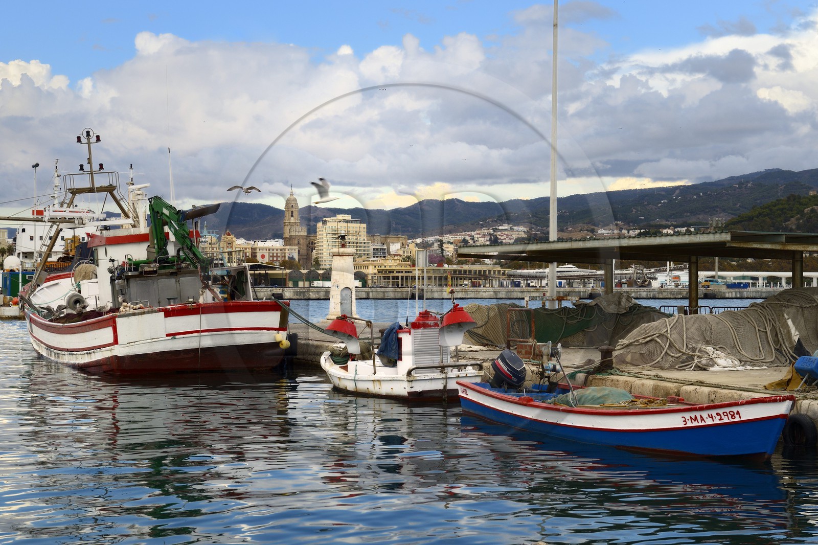Espagne, Andalousie, Malaga, le port