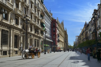 Spain, Andalusia, Seville, avenida de la Constitucion