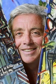 France, Finistère (29), Prat-Ar-Coum, atelier de l'artiste peintre Loic Madec